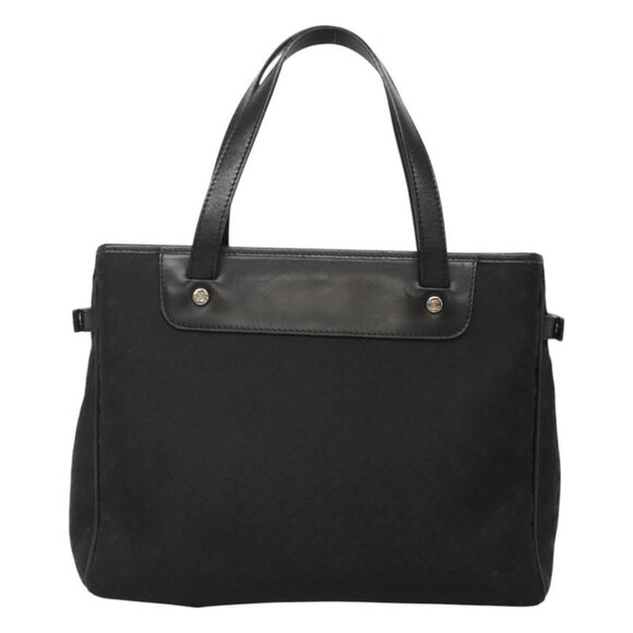 CELINE C Macadam Canvas Hand Bag Black Auth - Picture 3 of 16